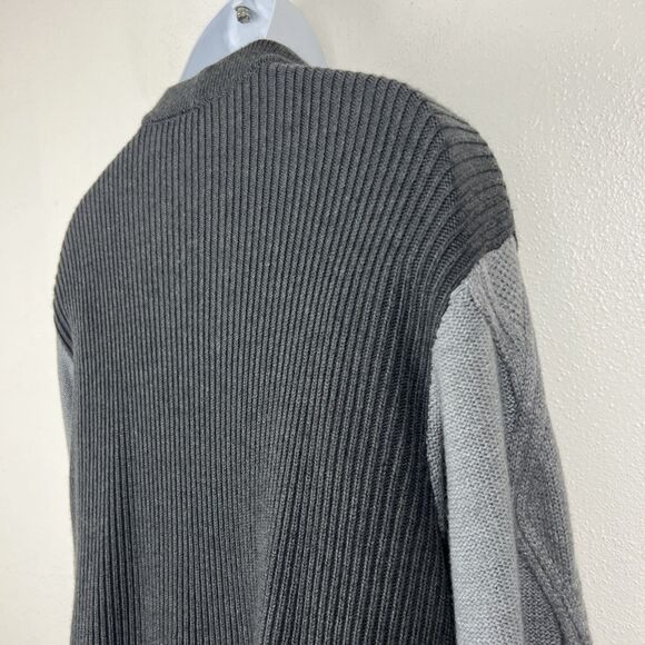 A|X Armani Exchange Sweater Men Extra Large Grey Cardigan Button Up Wool Blend - Picture 16 of 16